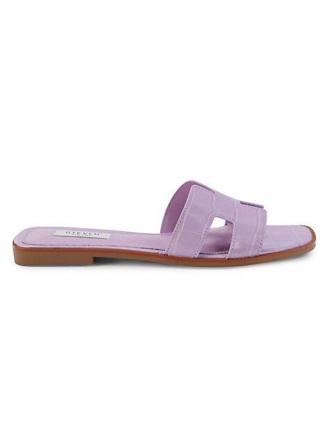 Hunnie Croc-Embossed Slides | Saks Fifth Avenue OFF 5TH