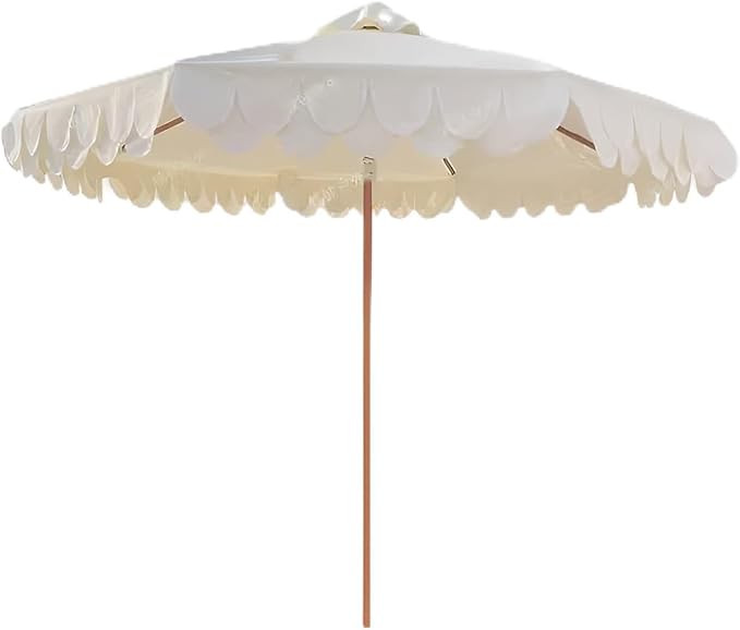 6.6ft/200cm Ruffled Patio Umbrella, Outdoor 2-tier Top Garden Parasol, 8 Ribs, Fade-resistant Can... | Amazon (US)