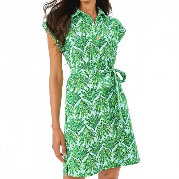 NEW LILLY PULITZER emersyn mini dress in kitts green crossgrain shady babe | Poshmark