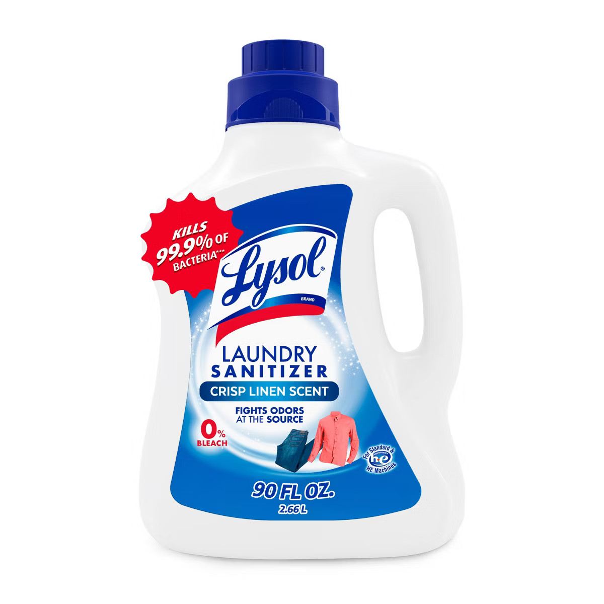 Lysol Laundry Sanitizer Crisp Linen Detergent Booster - 90oz: Bleach-Free, Plastic Jug, Laundry A... | Target