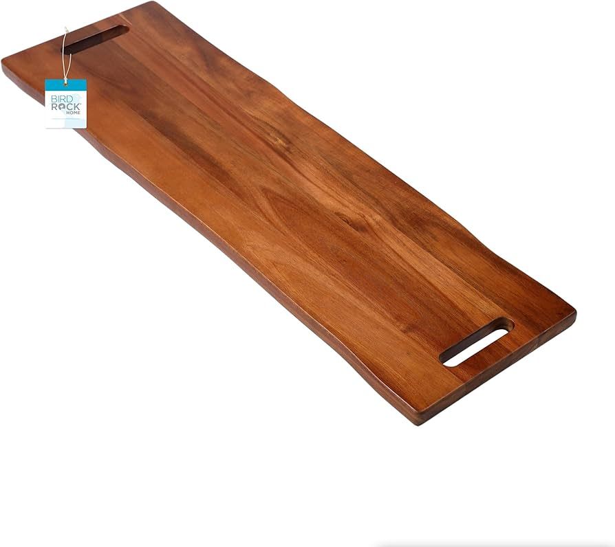 BIRDROCK HOME 36" Acacia Wooden Cheese Serving Board with Handles - Extra Long - Party Charcuteri... | Amazon (US)