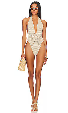 Montce Swim Tropez One Piece in Neutral Stripe from Revolve.com | Revolve Clothing (Global)