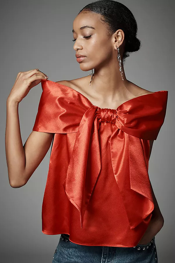 Off-The-Shoulder Bow Top | Anthropologie (US)