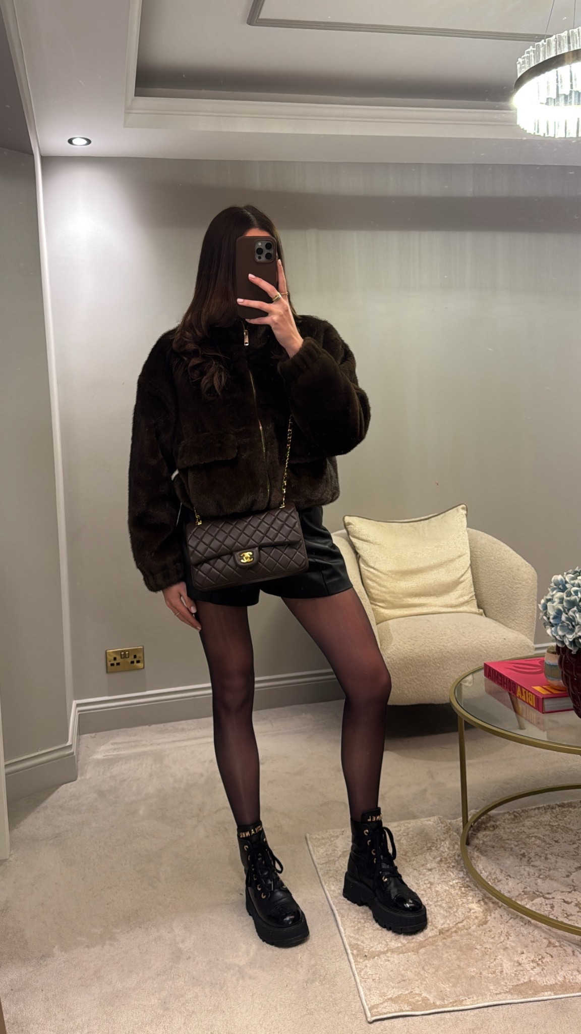 Cosy outfits. Winter outfits. Leather shorts. Tights. Sheer tights. Faux fur. Faux fur jacket. Faux fur coat. Stradivarius. ASOS. Glamify. Amazon  

#LTKwinter #LTKstyletip #LTKuk