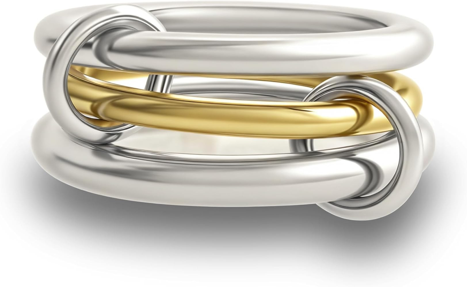 Gold Stackable Rings for Women Non Tarnish, 18k Gold Plated Cubic Zirconia Rings, Silver Gold Mul... | Amazon (US)