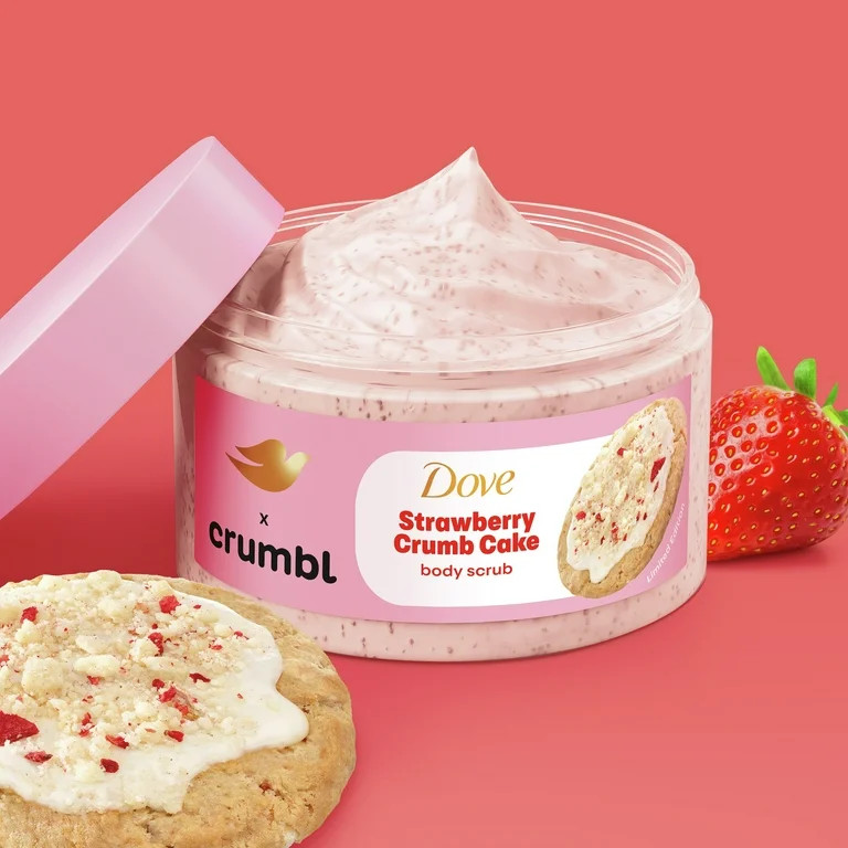 Dove Crumbl Exfoliating Body Scrub Strawberry Cookie, 15 oz | Walmart (US)
