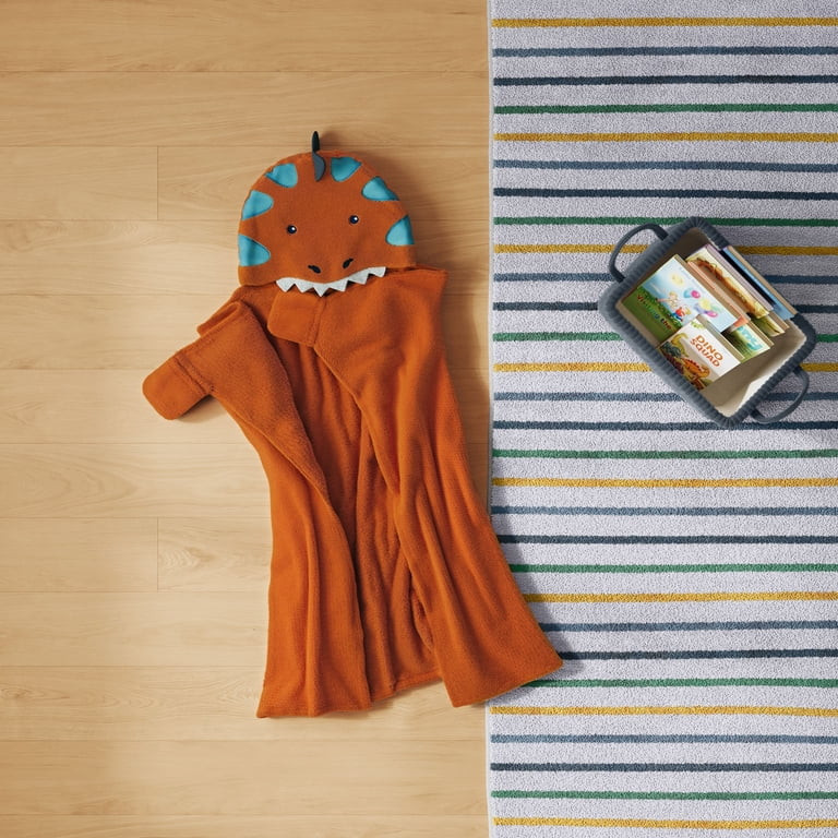 Mainstays Kids Cozy Plush Hooded Throw, Orange Dino, 50" x 40" | Walmart (US)
