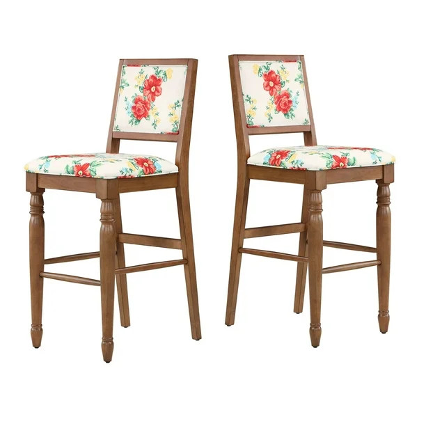 The Pioneer Woman Vintage Floral Bar Stools, Set of 2 | Walmart (US)