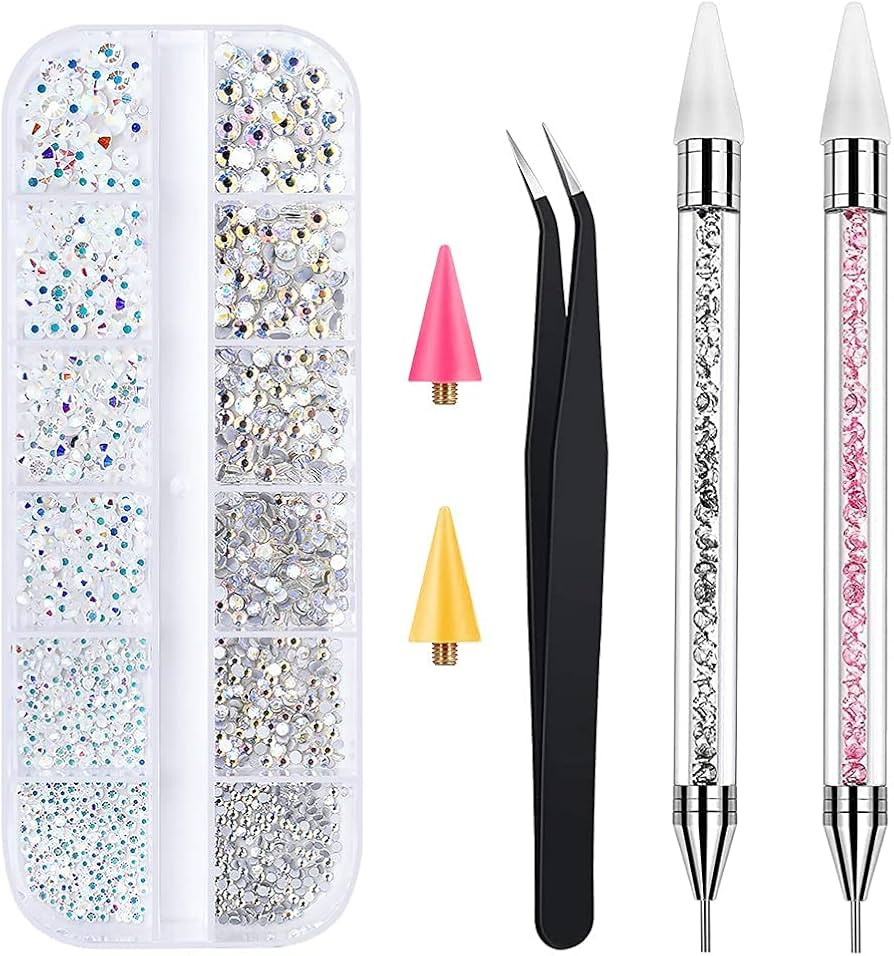 BNK Rhinestone Picker Dotting Pen, Dual-end Rhinestones Gems AB Nail Art Rhinestones Decorations ... | Amazon (US)