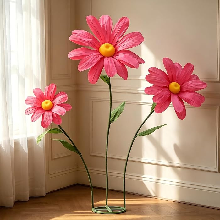 Large Daisy Flowers Artificial,5.9 Ft Giant Paper Flower Decoration,Big Flowers Decor for Birthda... | Amazon (US)