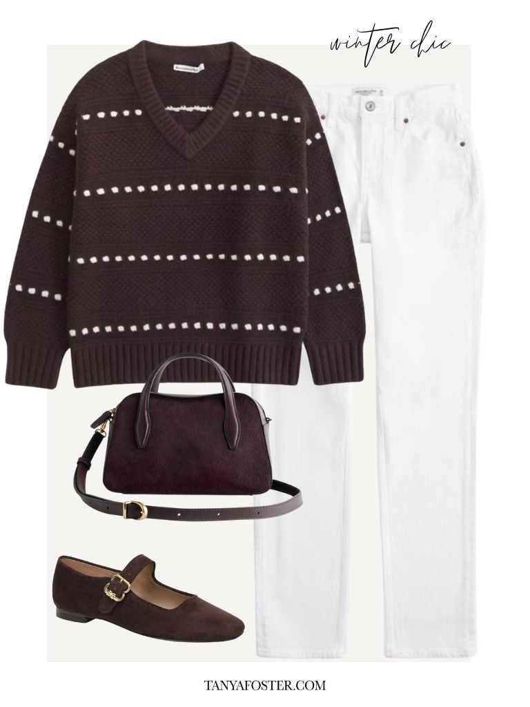 Chic way to style white jeans this winterr

#LTKSeasonal #LTKFindsUnder100 #LTKFindsUnder50