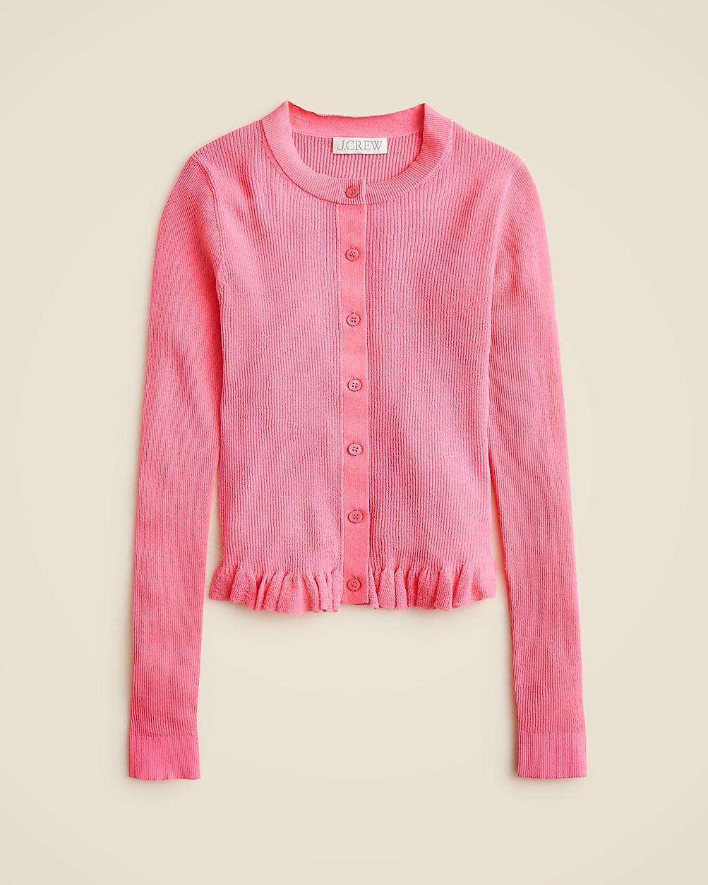 Ruffle-trim cotton gauze cardigan | J. Crew US