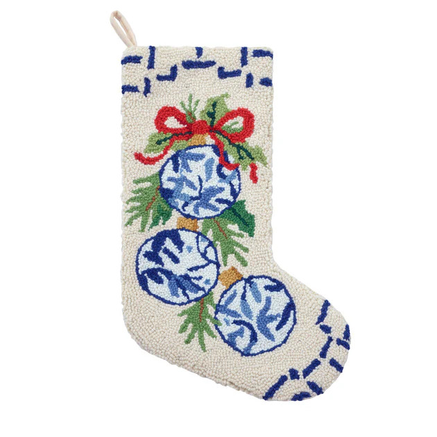 Delft Ornament Stocking | Cailini Coastal