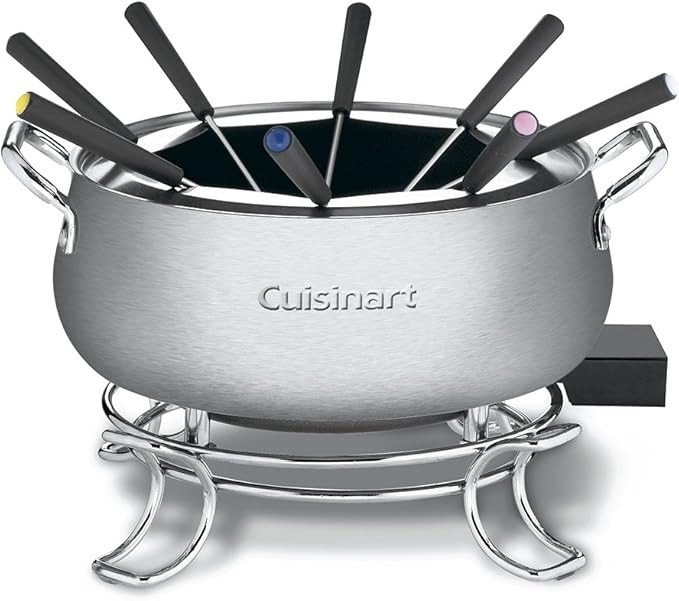 Cuisinart CFO-3SS Electric Fondue Maker, Brushed Stainless, 6.12" x 10.50" x 7.00" | Amazon (US)
