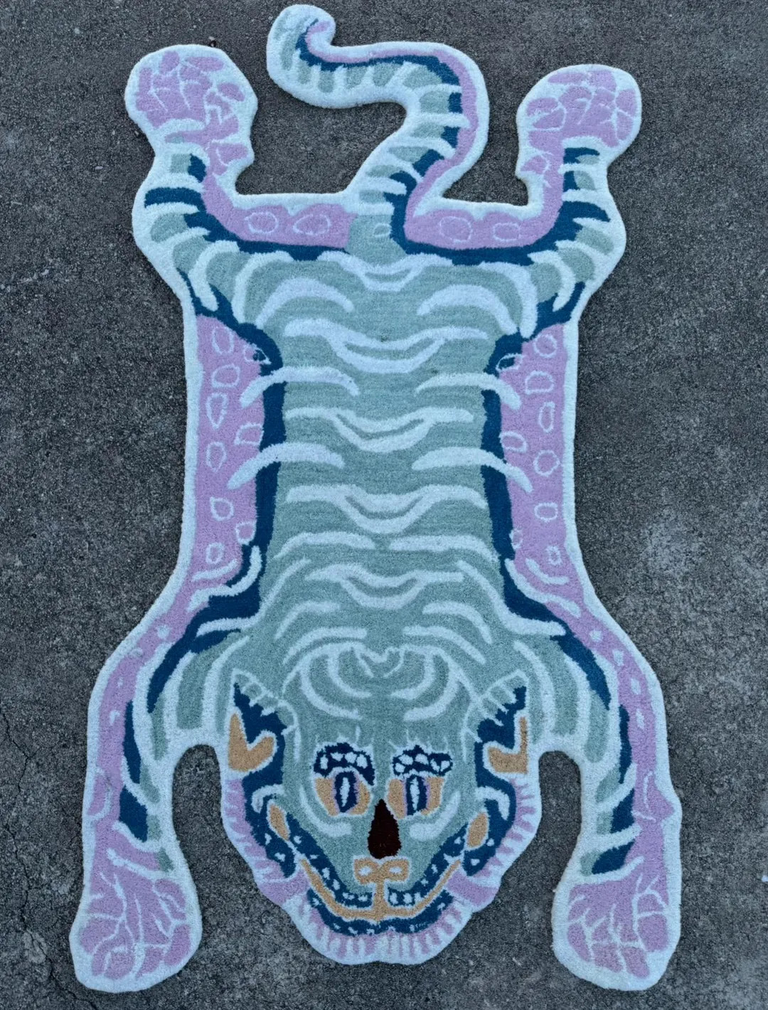 Tiger 9 - Tibetan Tiger Wool Accent Rug - Etsy | Etsy (US)