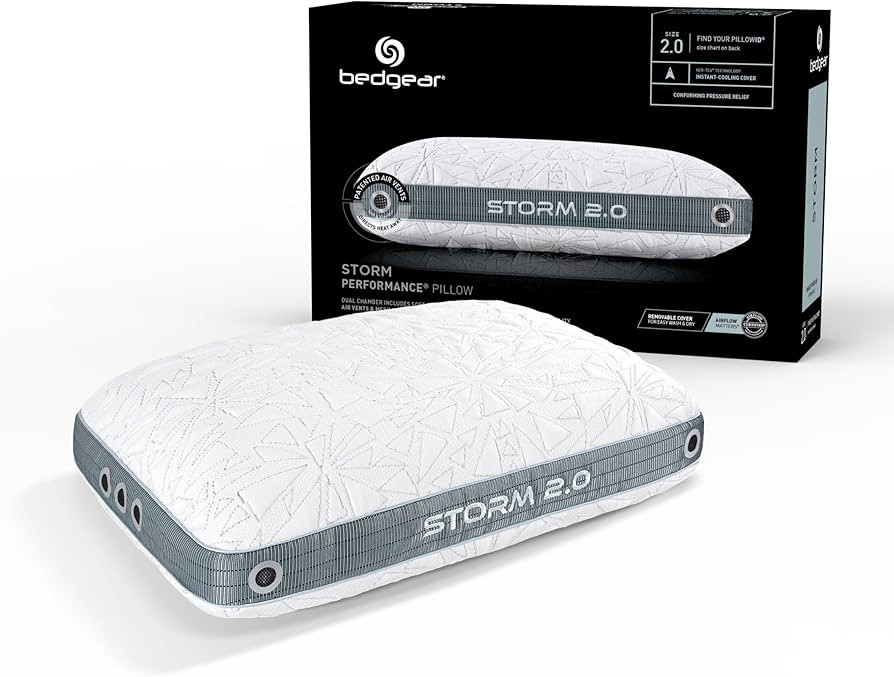 Bedgear Storm Performance Pillow - Size 2.0 - Cooling Bed Pillow for Hot Sleepers - Medium-Firm P... | Amazon (US)