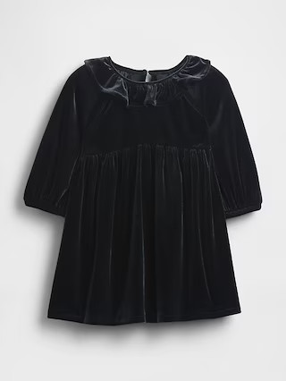 Baby & Toddler Velour Ruffle Collar Dress | Gap (US)