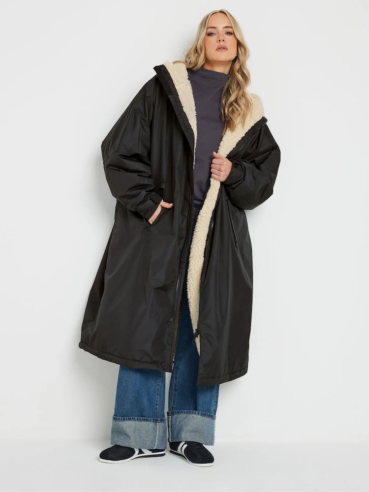 Long Tall Sally Black Fleece Lined Changing Robe | Next AU