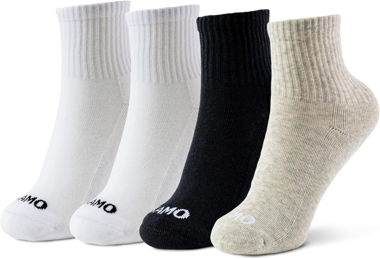 Kamo Fitness Daily 4-Pack – Women's Ankle Socks, Athletic Half Crew, Cotton Mid-Calf, Cushioned... | Amazon (US)