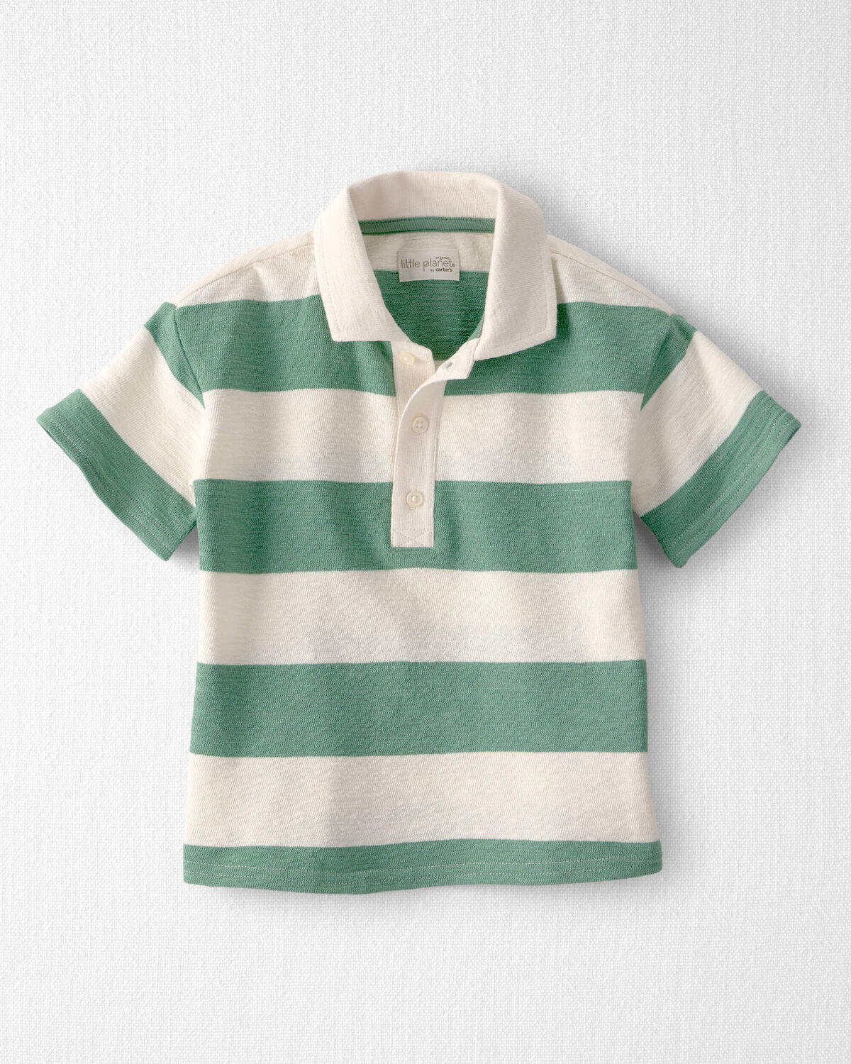 Toddler Boy Polo Shirt Made with Organic Cotton in Stripes - Little Planet | Carter's | Carter's Inc