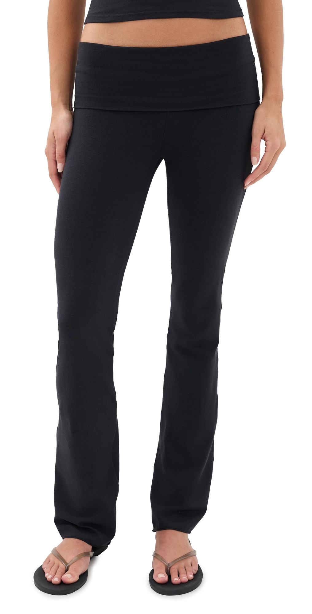 SKIMS Jersey Fold Over Pants Soot S | Shopbop