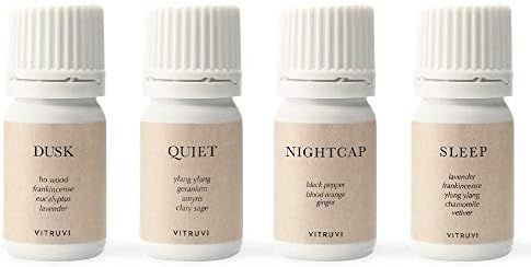 Vitruvi Unwind Blends Kit, Relaxing Essential Oil Kit, Dusk, Quiet, Nightcap, Sleep, 4x5ml (0.17 ... | Amazon (CA)