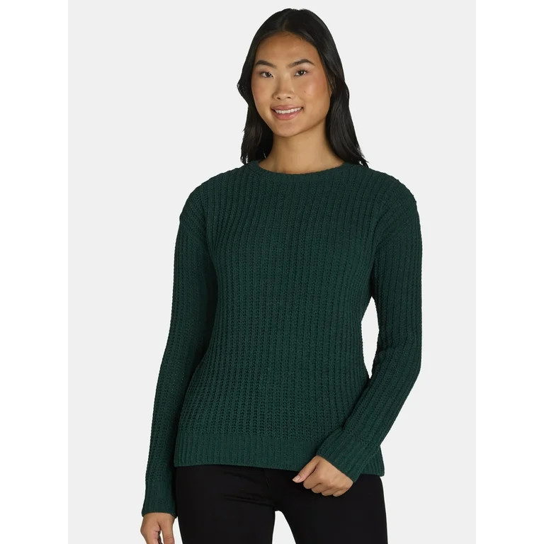 Time and Tru Women's and Women's Plus Matte Chenille Sweater, Midweight, Size XS-4X | Walmart (US)