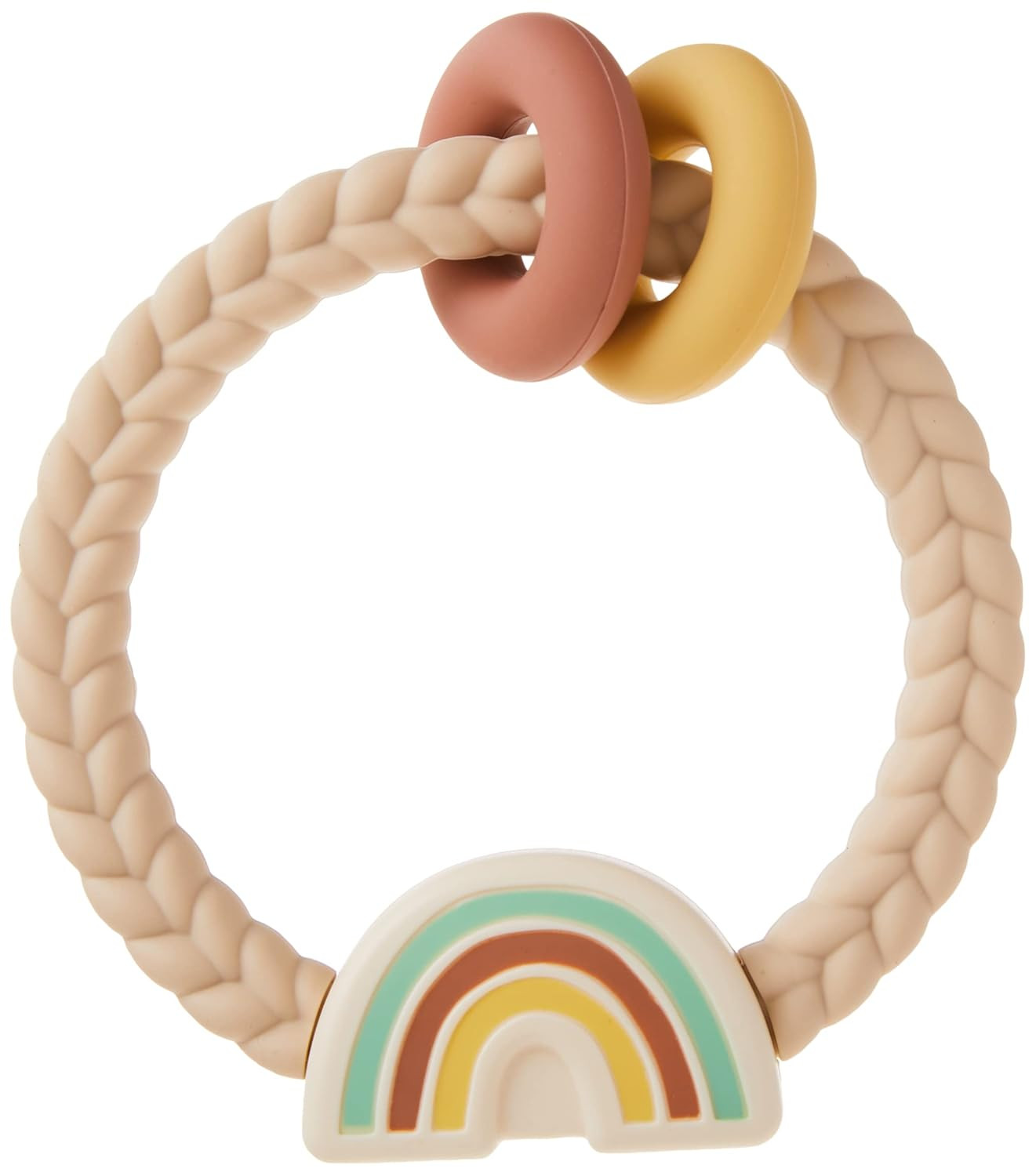 Itzy Ritzy Silicone Teether with Rattle; Features Rattle Sound, Two Silicone Rings and Raised Tex... | Amazon (US)