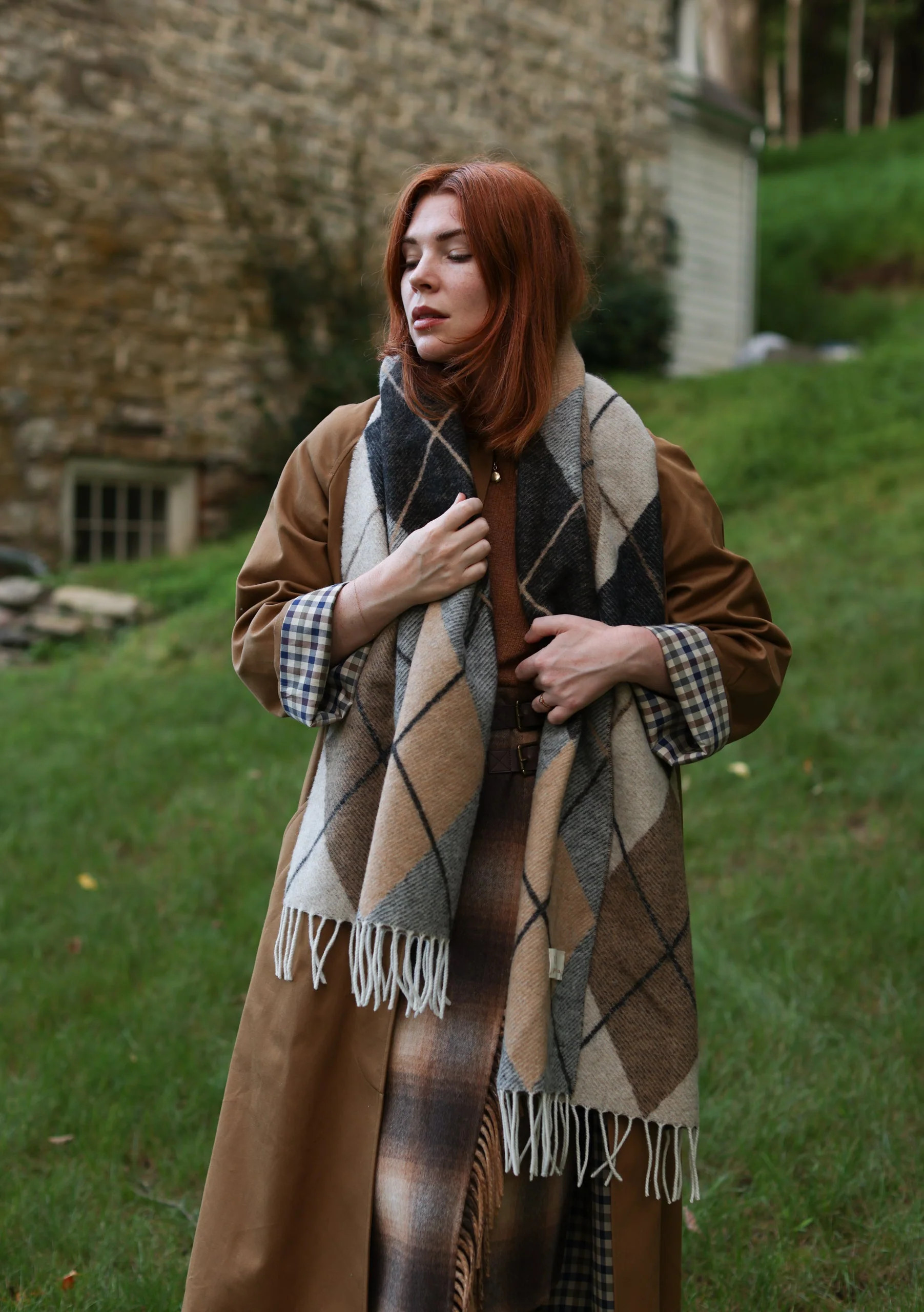 TBCo x Pretty Little Fawn Argyle Scarf | The Tartan Blanket Co.