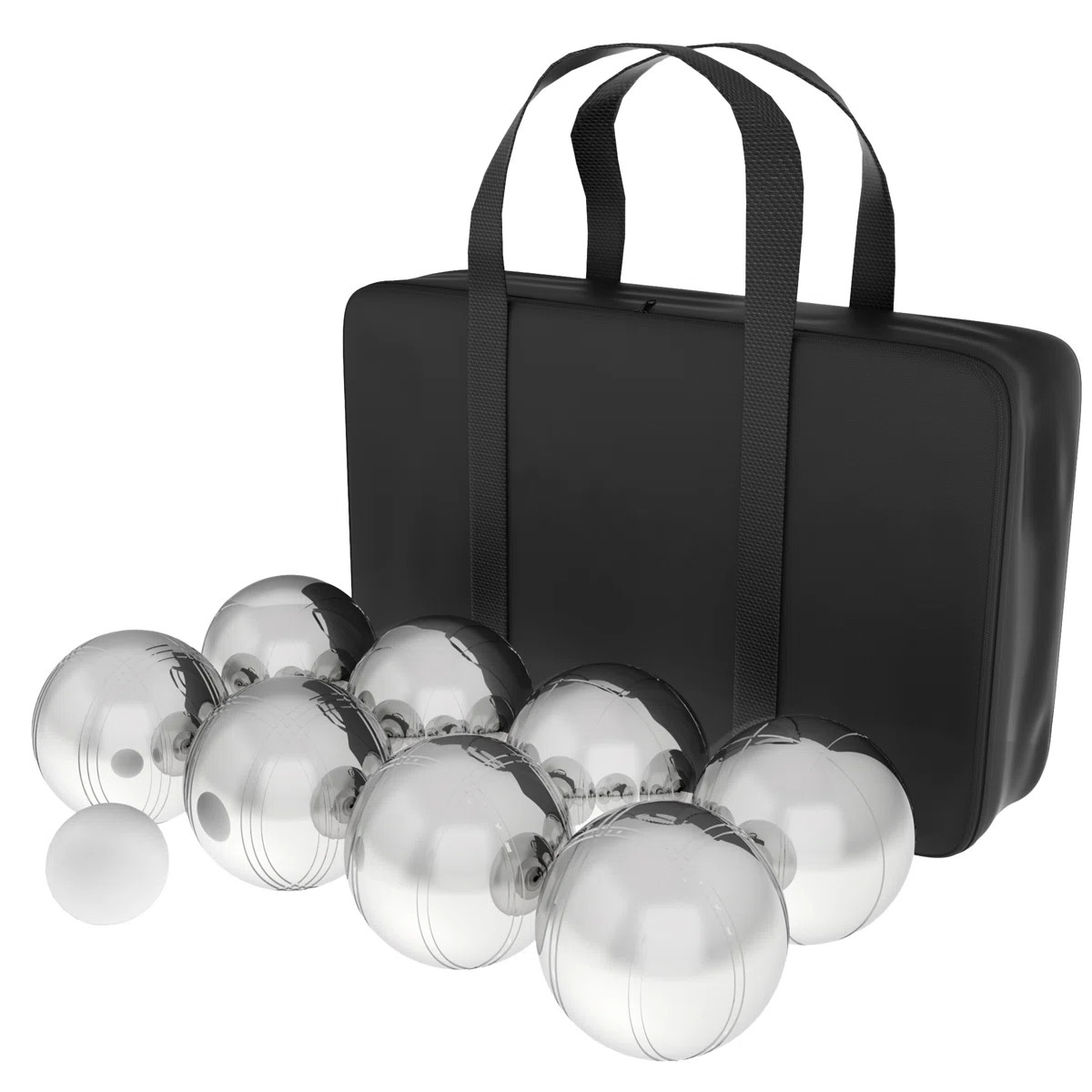 Bocce Ball Set Lawn Game with 8 Steel Tossing Balls and Carrying Case | Wayfair North America