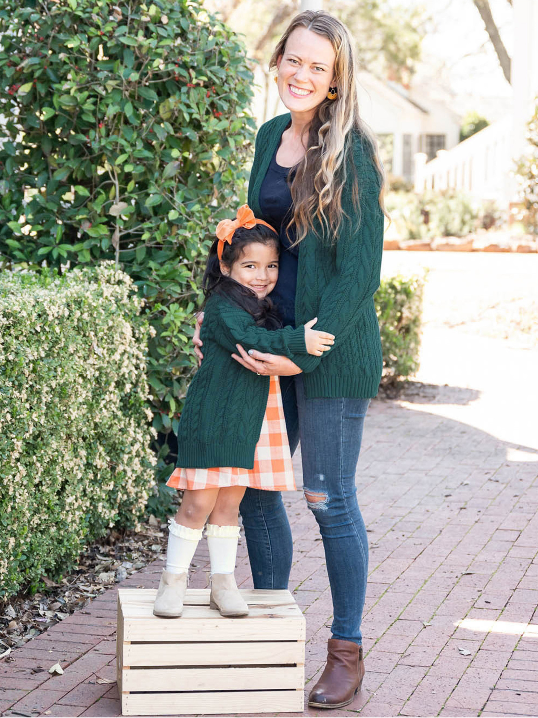 Chunky Knit Open Cardigan | RuffleButts / RuggedButts