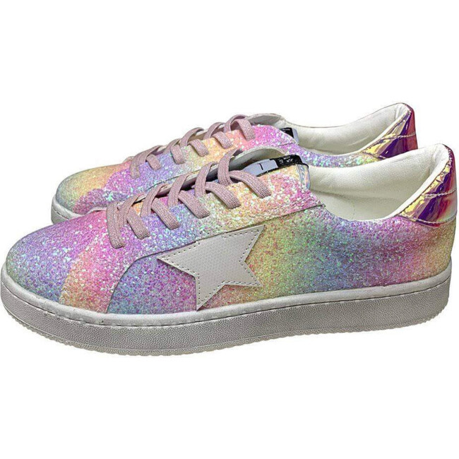 Lola + The Boys | Ombre Glitter Star Kids Sneakers, Multi (Prints, Size 35) | Maisonette | Maisonette