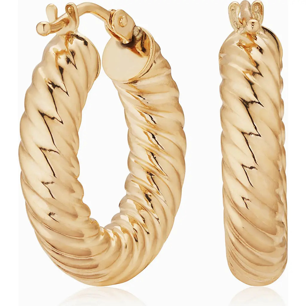Oradina 14K Yellow Gold Goddess Bold Hoops at Nordstrom, Size Small | Nordstrom