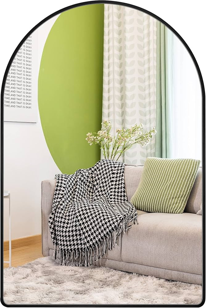 Villacola Arch Mirror 24x36 Inch Black Arched Wall Mirror Metal Framed Wall Mirrors for Bathroom ... | Amazon (CA)