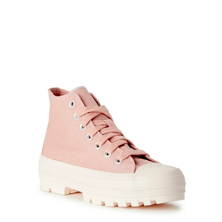 No Boundaries Women's High Top Canvas Lug Sneakers | Walmart (US)