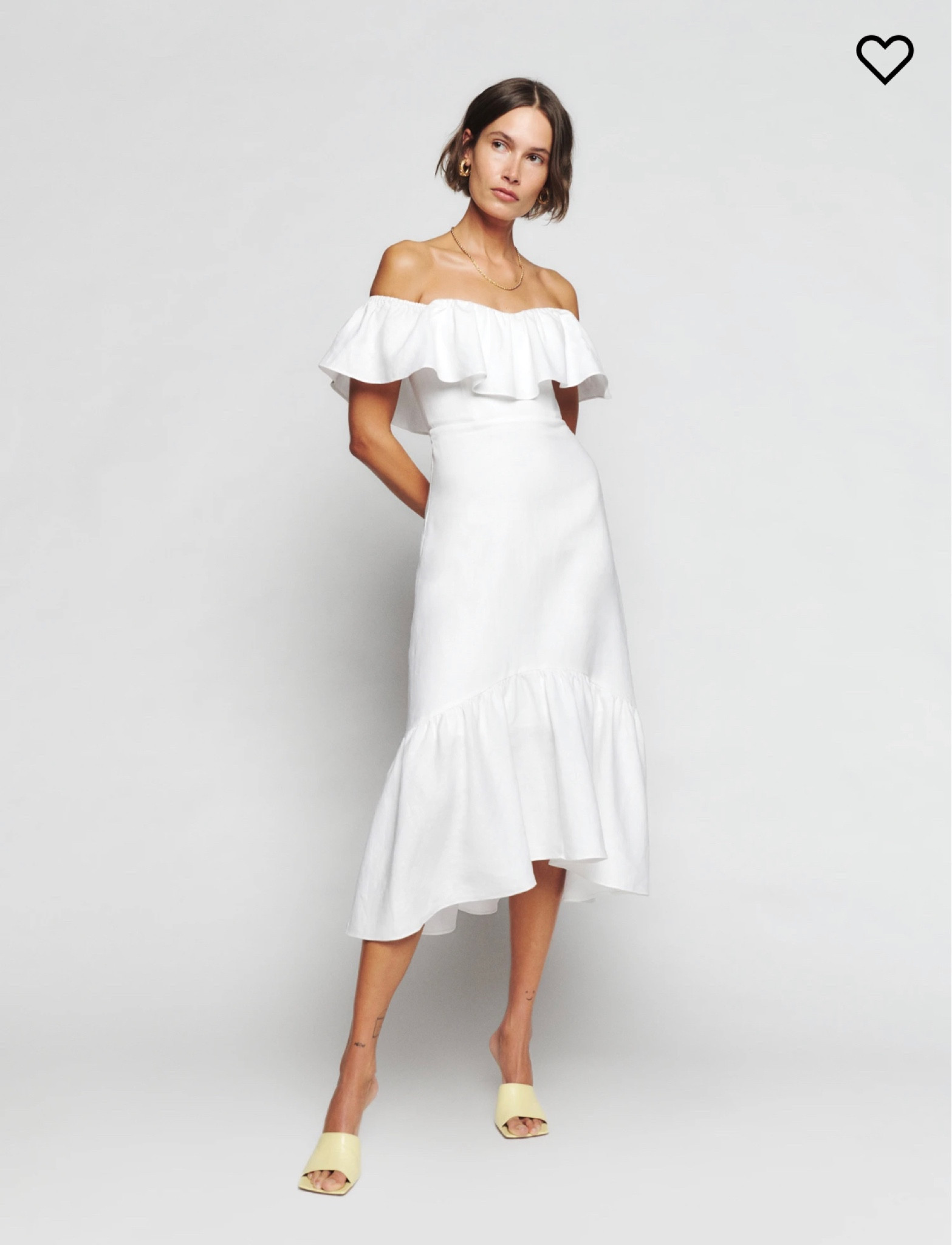White linen dress perfect for summer bridal celebrations #whitedress #bridallook #bridal #littlewhitedress #wedding

#LTKwedding