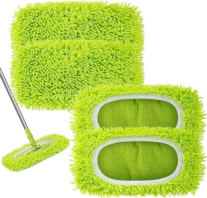 Unoutur Reusable Dry Sweeping Cloths Microfiber Wet Mop Pads Compatible with Swiffer Sweeper Mop ... | Amazon (US)