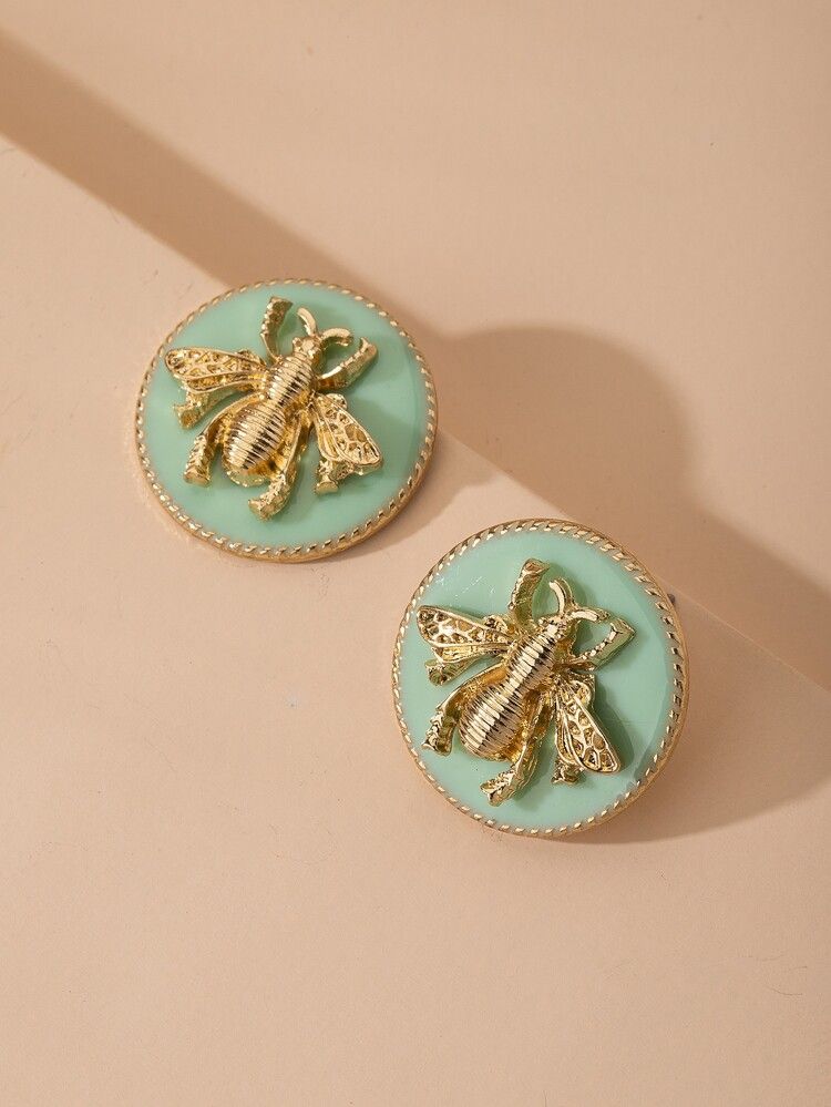 Bee Decor Stud Earrings | SHEIN