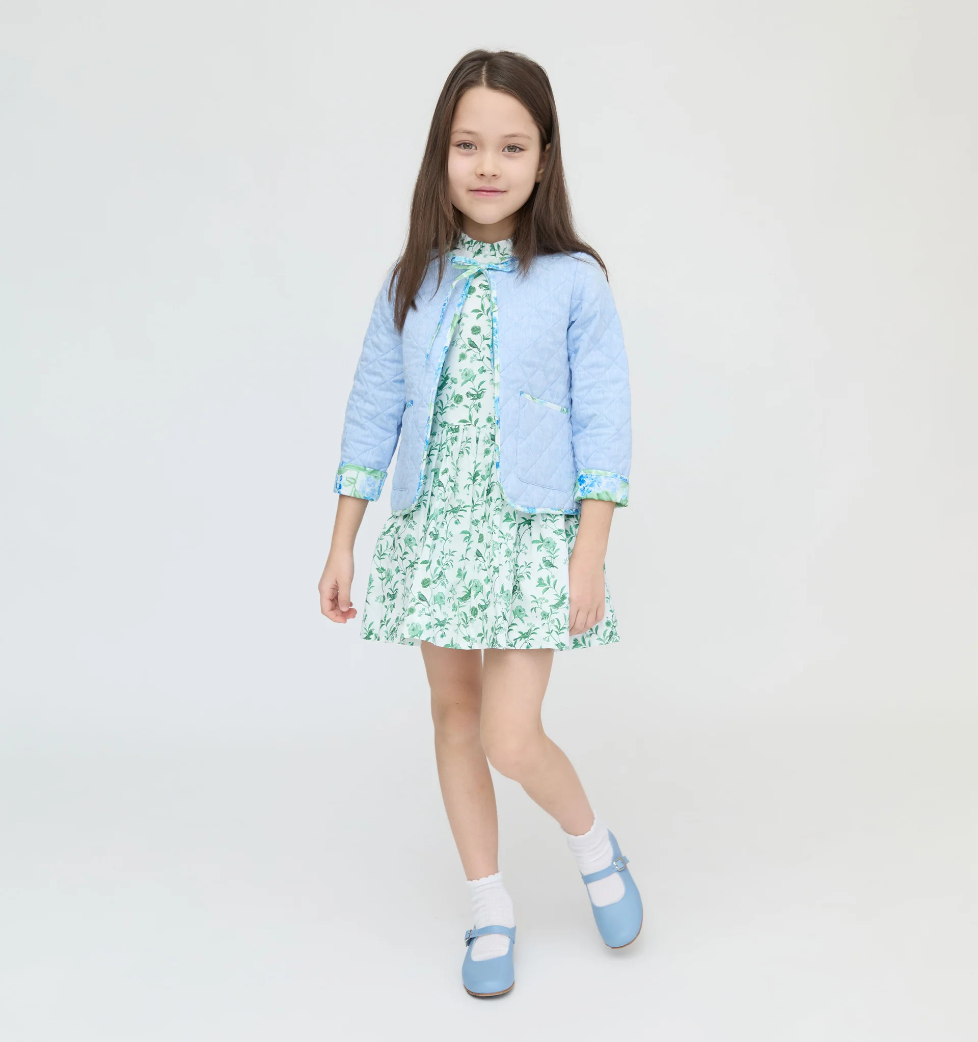 The Hill House x La Coqueta Maribel Girl Jacket - Blue | Hill House Home US