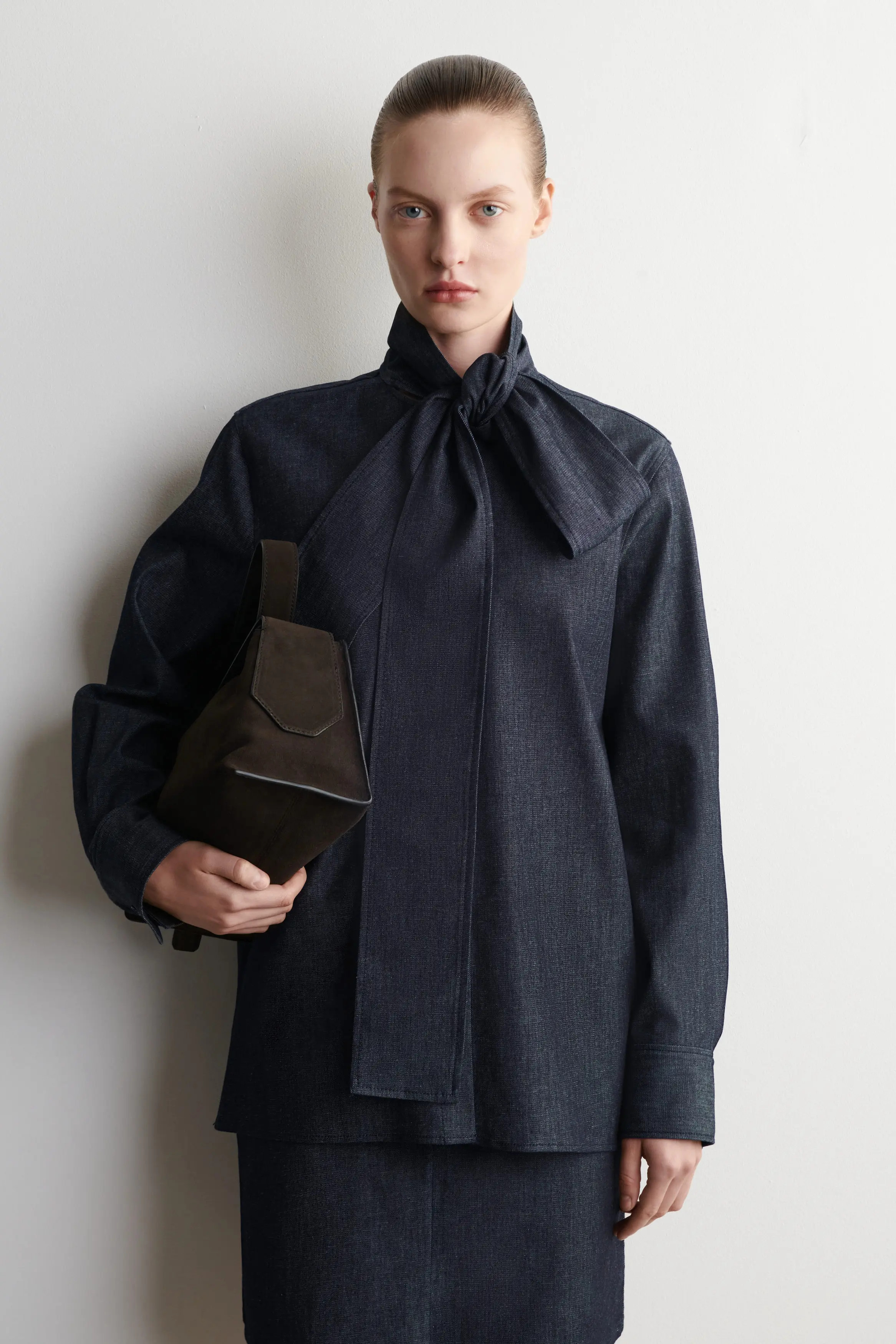 Bow-Detail Denim Shirt (Women) | Nordstrom | Nordstrom