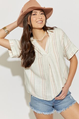 Miella Henley Striped Top | Francesca's