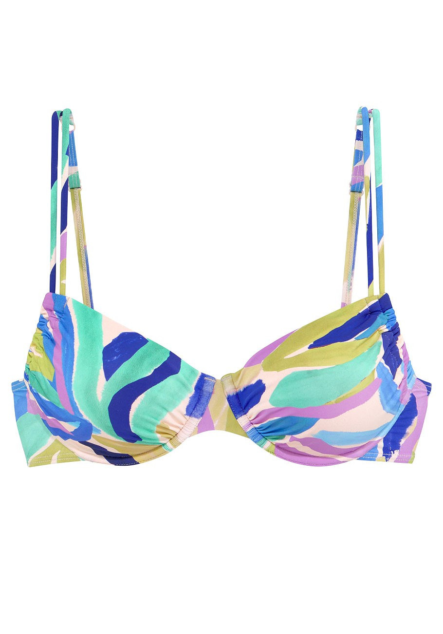 brushstroke print underwire bikini top | Lascana