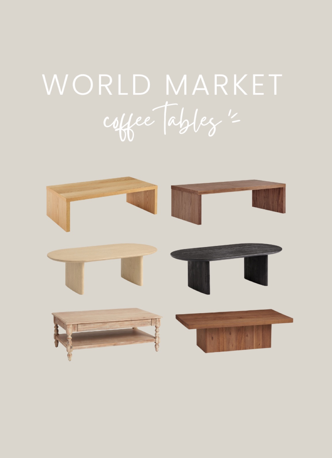 World Market has some great sales going on right now! Here’s a coffee table round up!

Living room ideas, living room coffee table, affordable furniture, home decor, home design, furniture sale

#LTKHome #LTKSaleAlert
