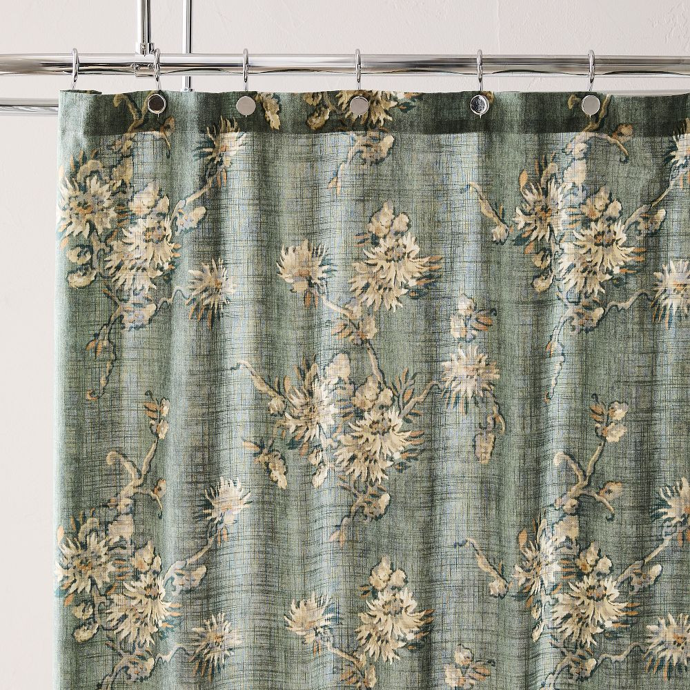 Deco Blossom Shower Curtain | West Elm (US)