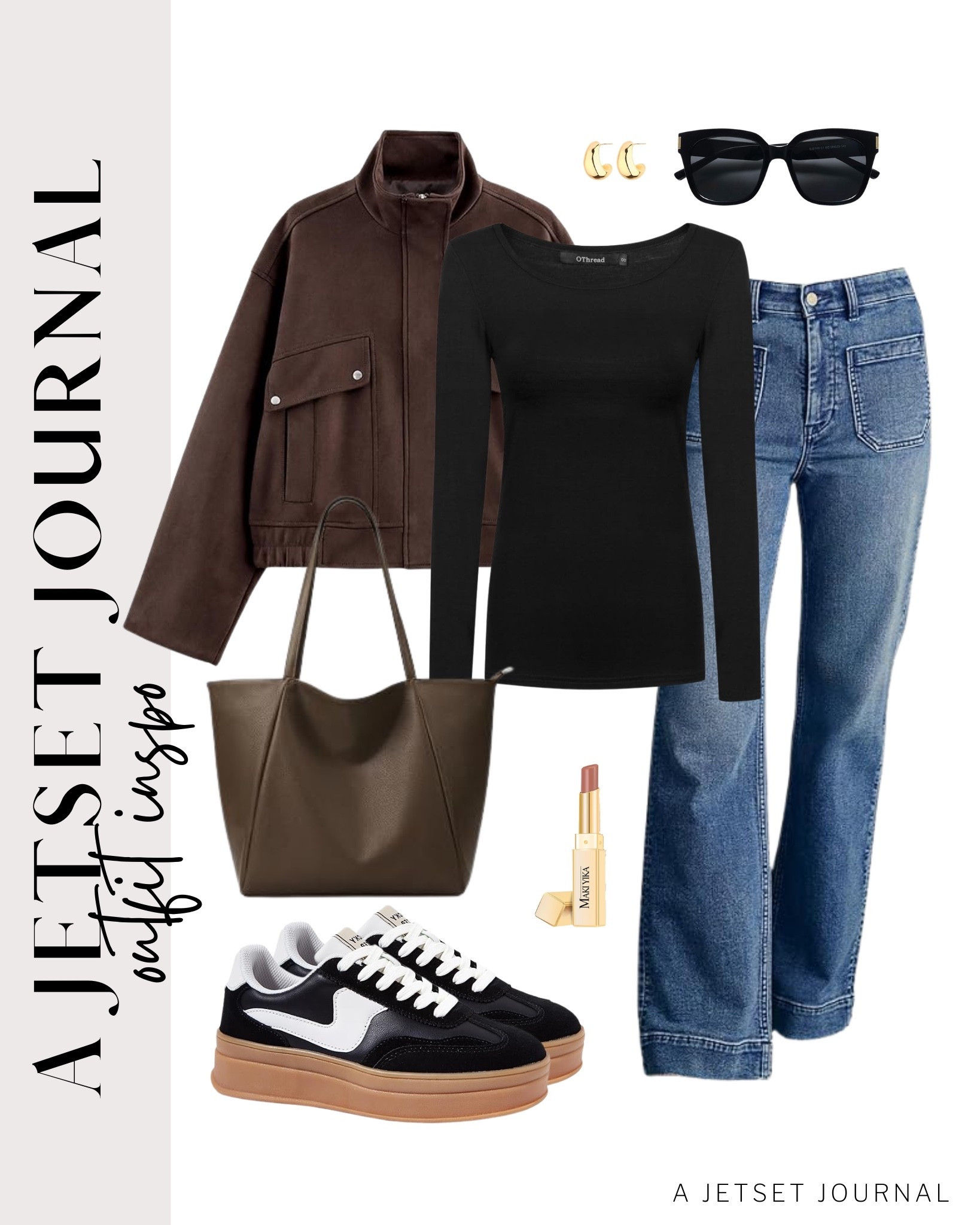 Add a jacket on top of this easy outfit for an instant go to look!
suede bomber jacket, hobo bag, trendy square sunglasses, trendy look, viral products, casual outfit idea, how to style, ways to style, amazon fashion, affordable style, shoe inspo, fall outfit, fall style

#LTKFindsUnder50 #LTKSeasonal #LTKU