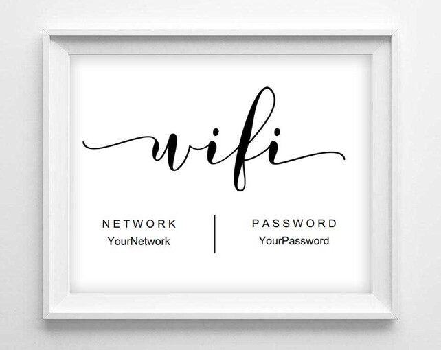 WIFI Sign Printable - Wifi Password - Editable Wifi Sign - Guest Room Internet Sign - Editable PDF s | Etsy (US)