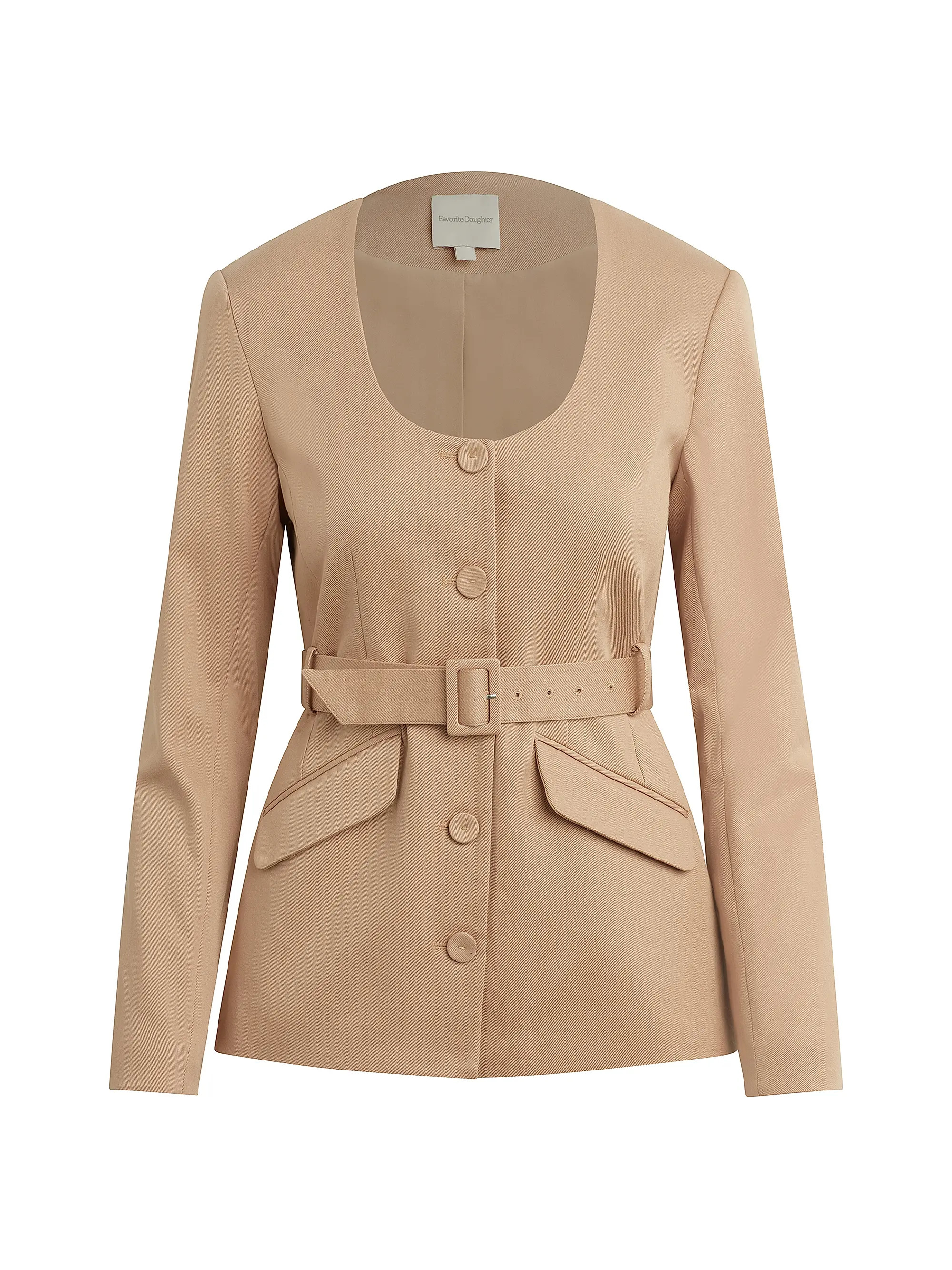 The Diana Tie-Waist Cotton-Blend Jacket | Saks Fifth Avenue