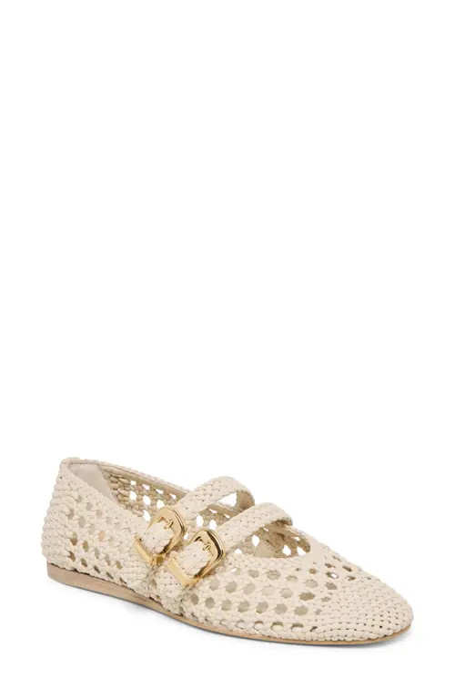 Dolce Vita Baylee Woven Mary Jane Flat in Creme Stella at Nordstrom, Size 8 | Nordstrom
