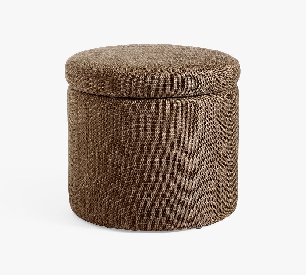 Presley Upholstered Storage Accent Stool | Pottery Barn (US)