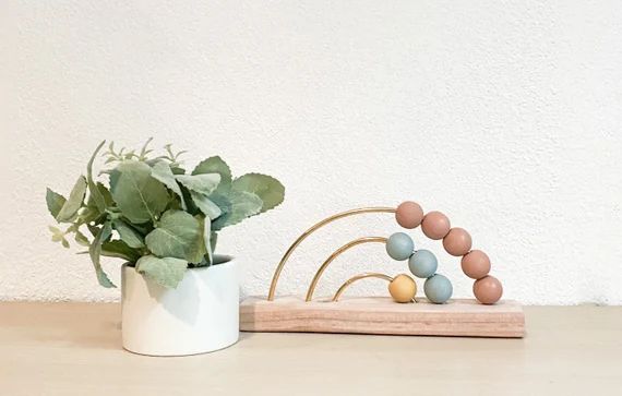 Mini Rainbow abacus/Shelf decor/modern abacus/pastel | Etsy | Etsy (US)